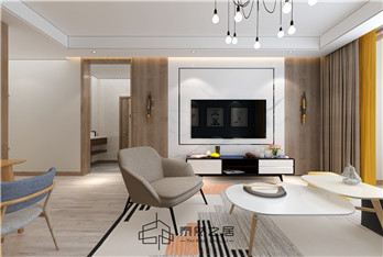 银川京能凤凰尚筑113㎡装修效果图|北欧风格