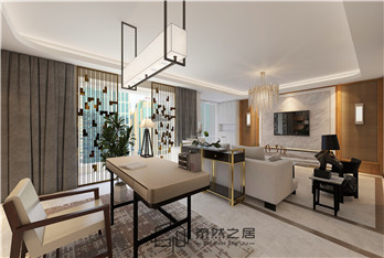 银川宝湖海悦240㎡装修效果图|现代轻奢风格
