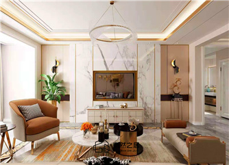 银川阅海万家F2区136㎡装修效果图|现代轻奢风格