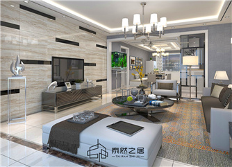 銀川寶湖錦都129㎡裝修效果圖|混搭風(fēng)格