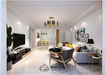 銀川京能鳳凰尚筑110㎡裝修效果圖|現(xiàn)代簡約風(fēng)格