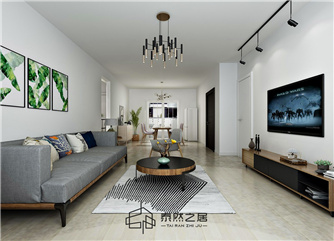 銀川綠地鳳凰城110㎡裝修效果圖|北歐風(fēng)格