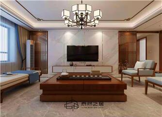 银川悦海天润府170㎡装修效果图|新中式风格