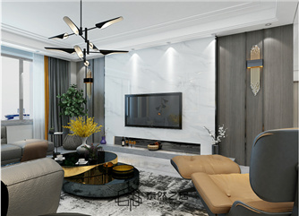 银川海亮滨河壹号177㎡装修效果图|现代轻奢风格