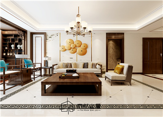 银川永泰城158㎡装修效果图|中式风格
