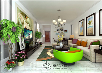 银川金凤新华联广场90㎡装修效果图|现代简约风格