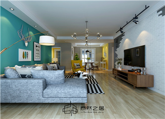 銀川閱海灣新華聯(lián)廣場127㎡裝修效果圖|北歐風(fēng)格