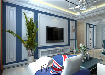 銀川清苑尚景134㎡裝修效果圖|美式風(fēng)格
