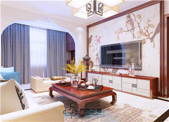 银川隆光西萃芳庭90㎡装修效果图|新中式风格