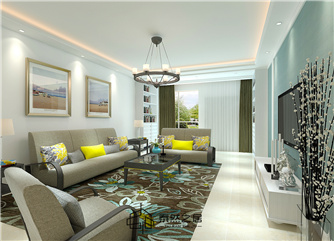 银川物华兴洲苑90㎡装修效果图|现代简约风格