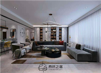 银川华远旭辉江南赋170㎡大平层装修效果图|现代极简风格