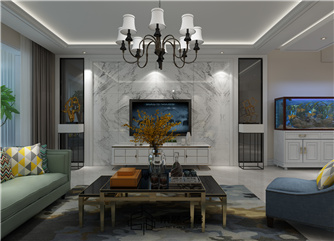 銀川碧水藍(lán)天155㎡裝修效果圖|簡(jiǎn)歐風(fēng)格