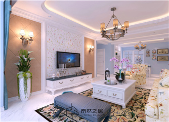 銀川紅領(lǐng)地香苑113㎡裝修效果圖|美式田園風(fēng)格