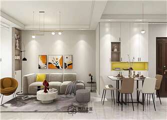 銀川中海鉑悅公館110㎡裝修效果圖|現(xiàn)代簡約風(fēng)格