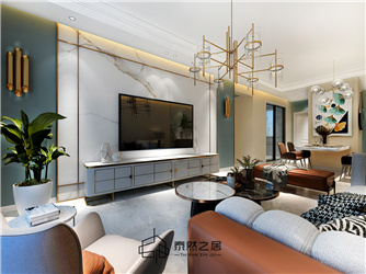 銀川中海瓏灣102㎡裝修效果圖|現(xiàn)代輕奢風格