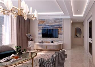 銀川旭輝江南學(xué)府143㎡裝修效果圖|美式輕奢風(fēng)格