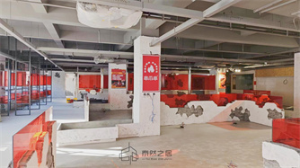 銀川串不串火鍋店800㎡工(公)裝裝修施工實(shí)景