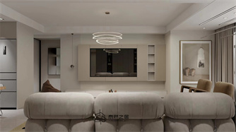 銀川金地自在城134㎡裝修效果圖|現(xiàn)代輕奢風格